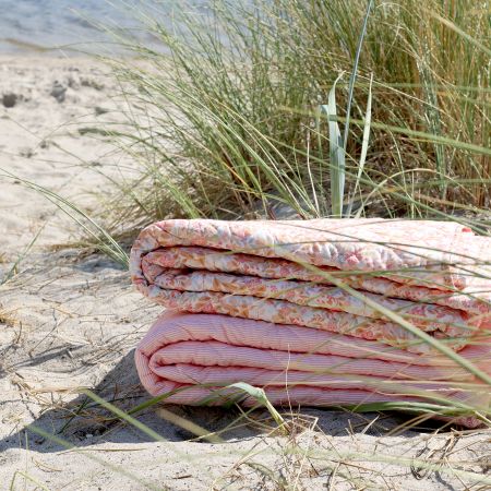 Aix quilt vattæppe med mælkedrengestriber