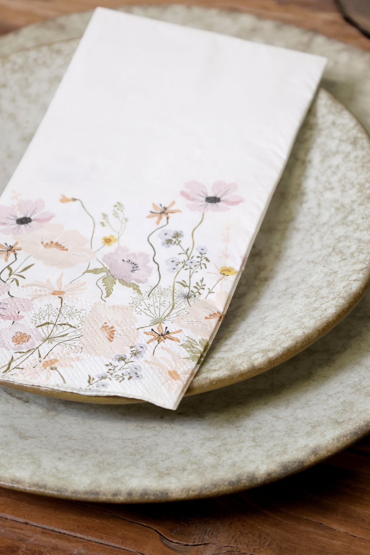 Servietter med grøftekantsblomster